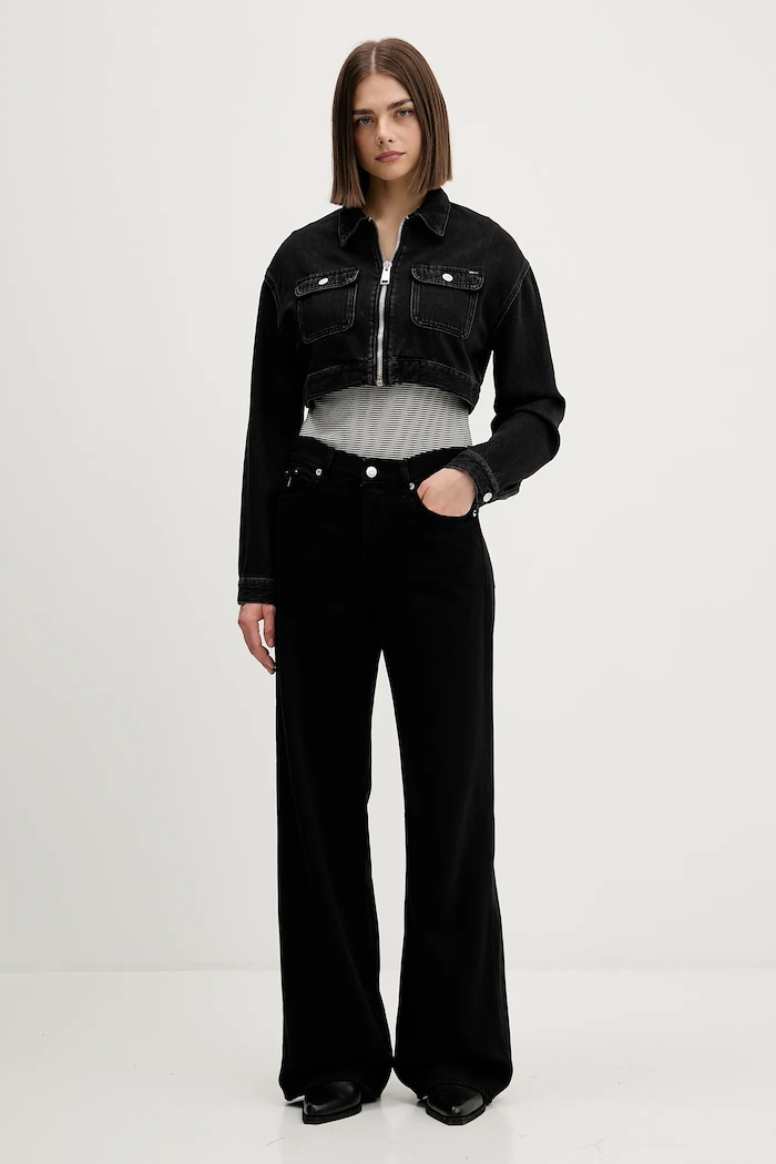 Rifľová bunda Tommy Jeans DW0DW22523 čierna SS26