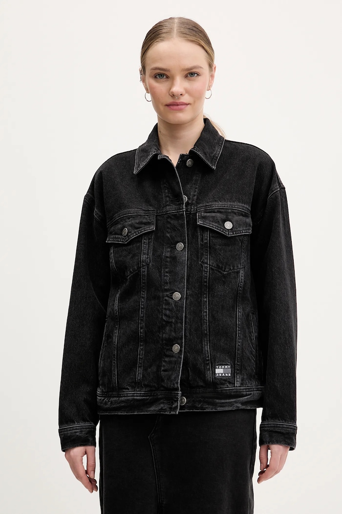 Tommy Jeans farmerdzseki nem bélelt fekete DW0DW22602