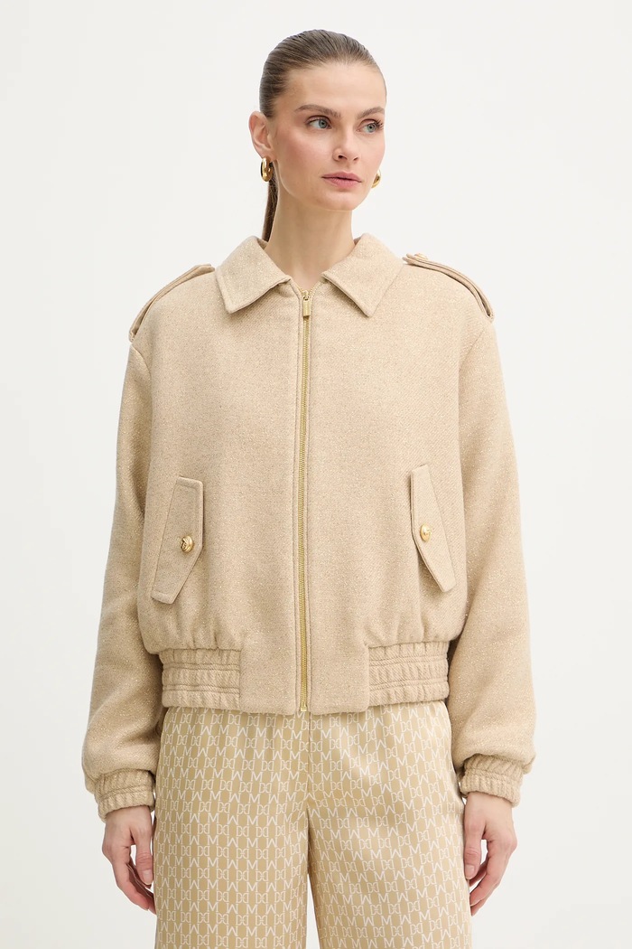 Bunda s prímesou vlny Marciano by Guess ROSY jemné zateplenie béžová 6RGL08.7395A