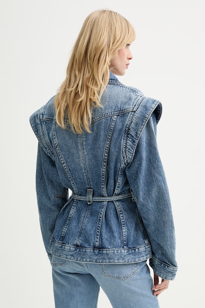 Oblačila Jeans jakna BOSS Orange C CHINCHED JACKET 50552472 modra
