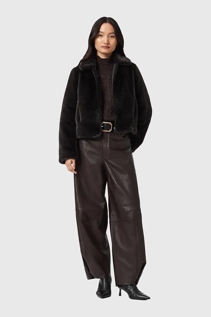 Oblečení Bunda AllSaints W080OD hnědá