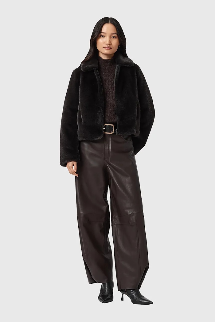 Oblečení Bunda AllSaints W080OD hnědá