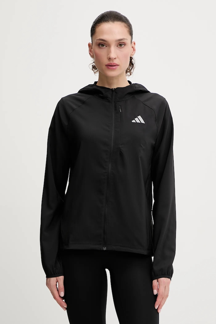 Бігова куртка adidas Performance Run Essentials з капюшоном чорний KA4339
