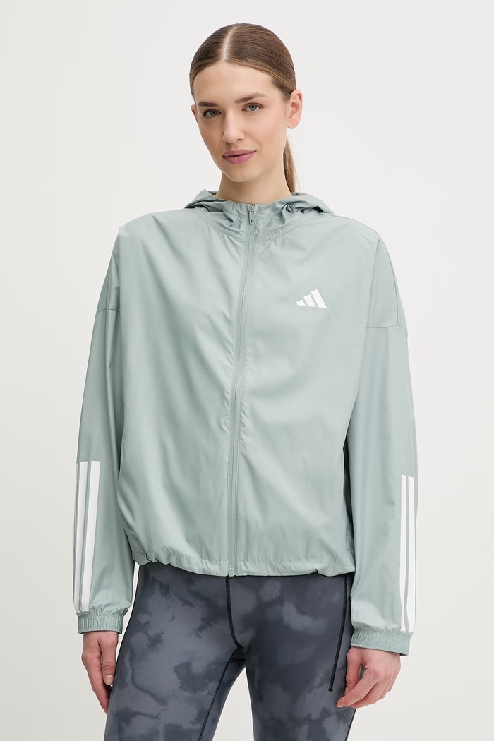 Tréningová bunda adidas Performance Hyperglam Windy nezateplené tyrkysová KC7654