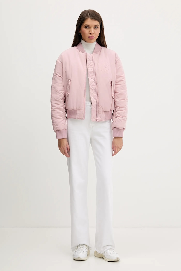 Μπουφάν bomber Hugo Blue Cara-Valentine 50550702 ροζ SS26