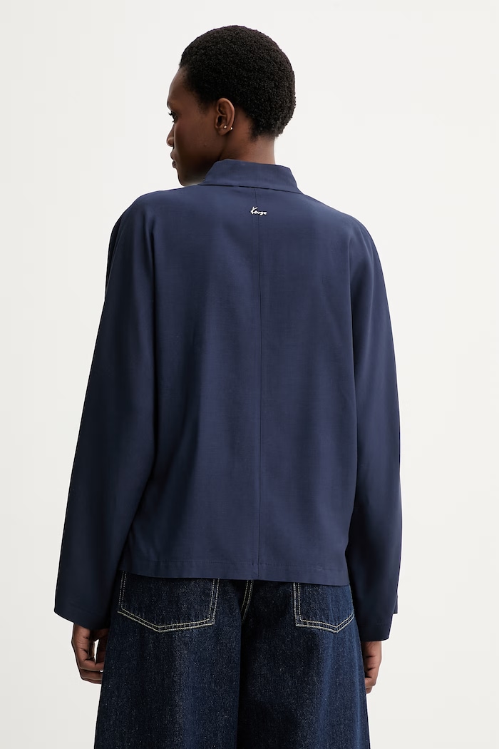 Abbigliamento Kenzo giacca con lana FG52VE2879TX blu navy