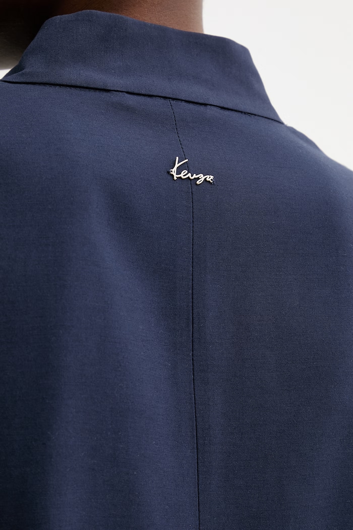 Kenzo giacca con lana FG52VE2879TX blu navy