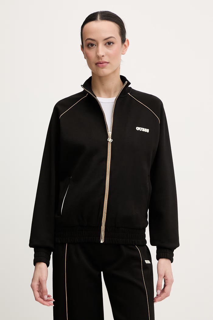 Mikina Guess GEORGIA s elastanom čierna V6RQ00.KD852