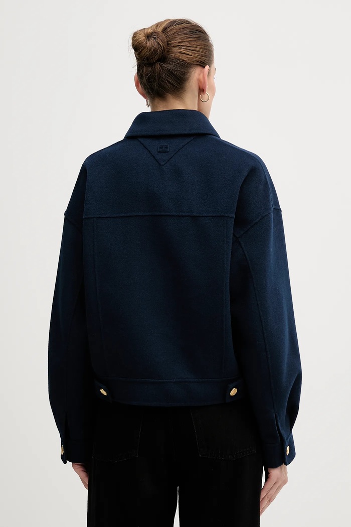 Ruházat Tommy Hilfiger baba gyapjúkeverék pulóver WW0WW47759 sötétkék