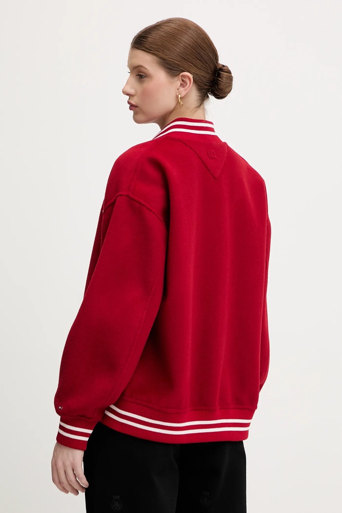 Ρούχα Μπουφάν bomber με προσθήκη μαλλιού Tommy Hilfiger WW0WW47760 κόκκινο