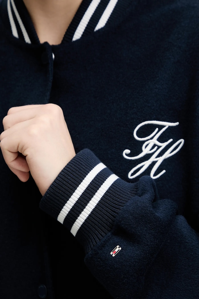 Μπουφάν bomber με προσθήκη μαλλιού Tommy Hilfiger σκούρο μπλε WW0WW47760