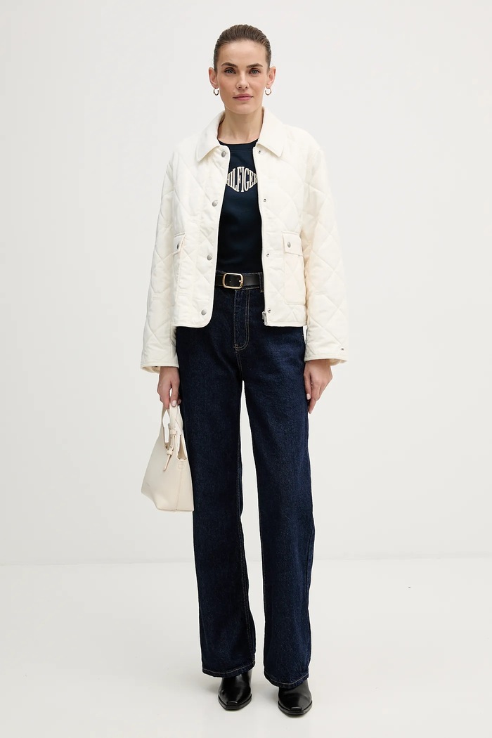 Tommy Hilfiger rövid kabát WW0WW47998 bézs SS26