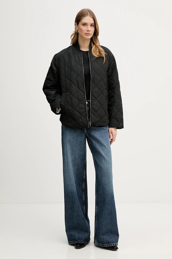 Μπουφάν Tommy Hilfiger WW0WW48691 μαύρο SS26