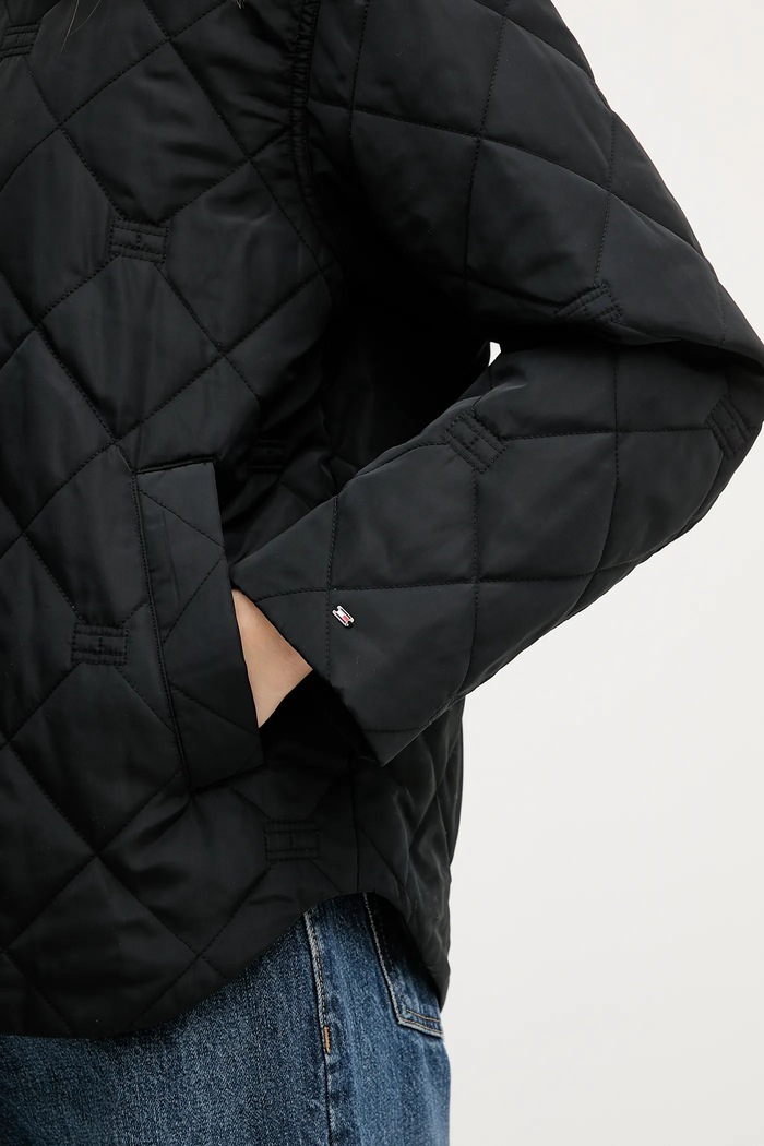 Μπουφάν Tommy Hilfiger WW0WW48691 μαύρο