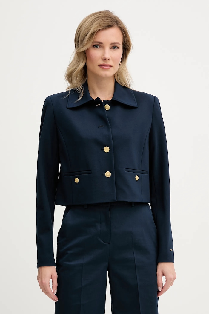 Tommy Hilfiger rövid kabát nem szigetelt sötétkék WW0WW49830