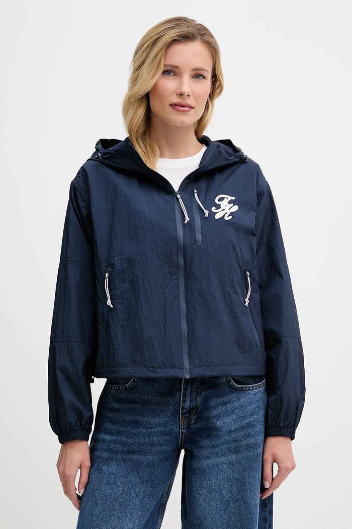 Tommy Hilfiger rövid kabát nem szigetelt sötétkék WW0WW47769