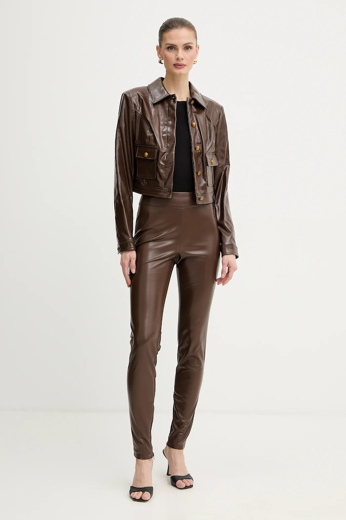 Guess giacca BLANDINE W6RL21.WJ620 marrone SS26