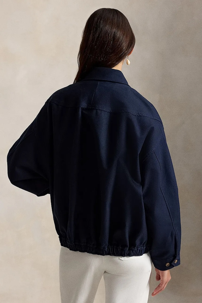Polo Ralph Lauren kurtka oversize damska bawełniana 211A96311 granatowy SS26