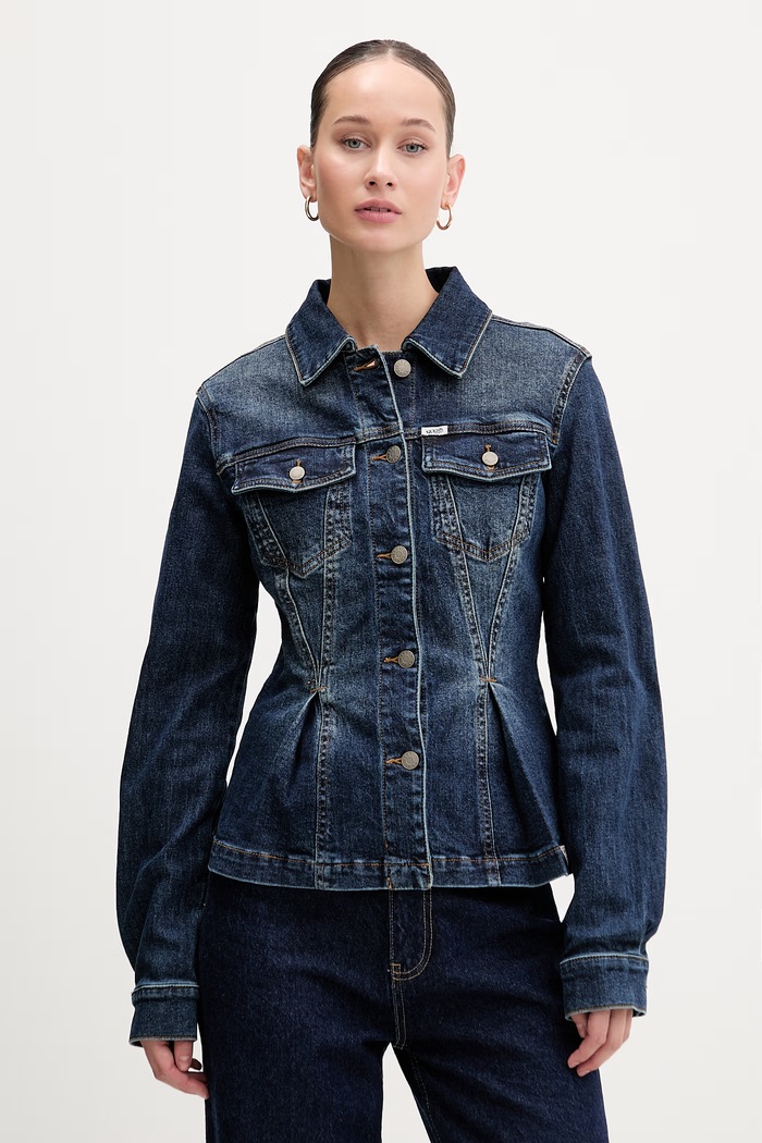 Rifľová bunda Guess Originals bez kapucne tmavomodrá W6RN59.D4ONB