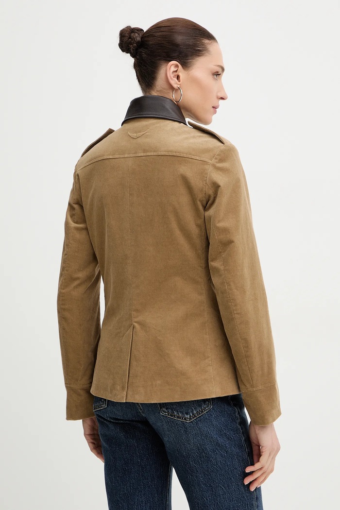 Odjeća Jakna od samta ZADIG&VOLTAIRE WWOW01738 bež