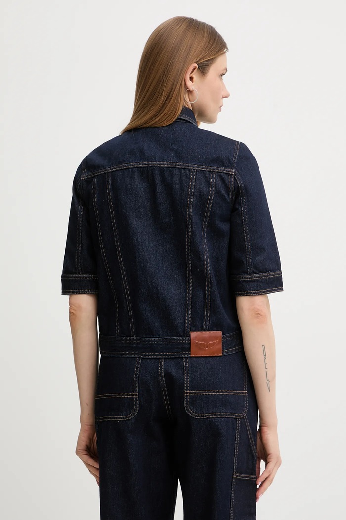 Odjeća Traper jakna ZADIG&VOLTAIRE WWOW01717 mornarsko plava
