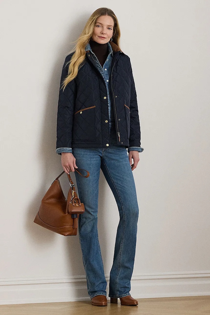 Odzież Lauren Ralph Lauren kurtka 297P10874 granatowy
