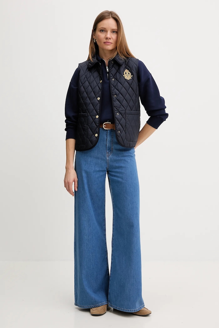 Lauren Ralph Lauren vestă 297P10887 bleumarin SS26