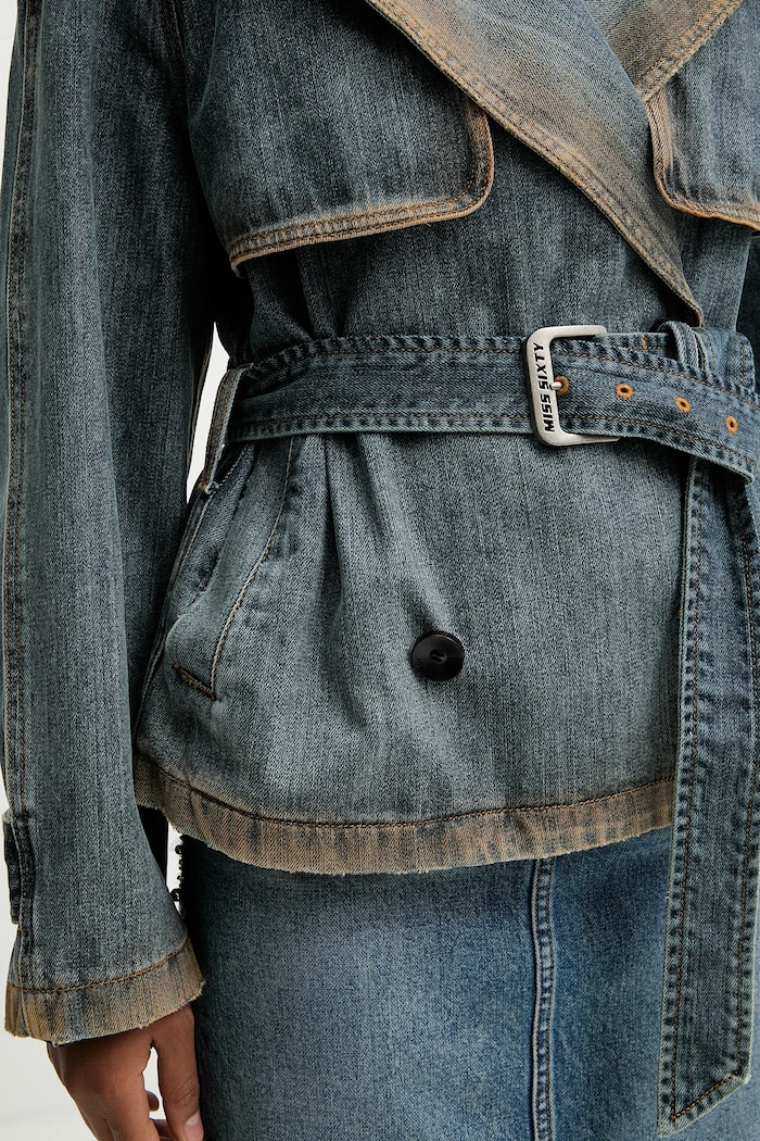 Miss Sixty cappotto jeans 6S4WJ02800 blu