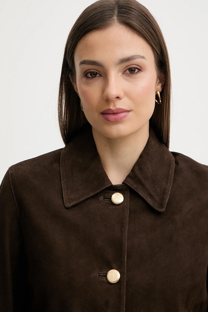 Jakna iz semiša Pedro del Hierro 5493063 rjava