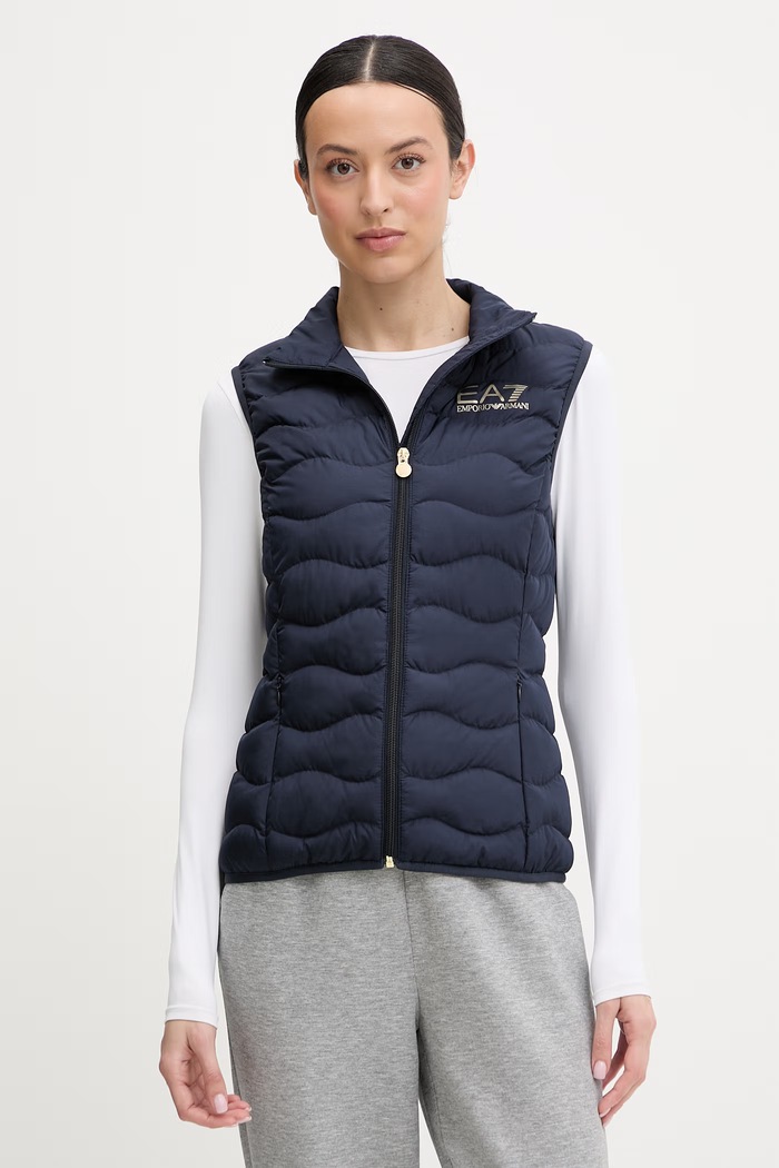 EA7 Emporio Armani vesta dámska jemné zateplenie tmavomodrá TNF8Z.8NTQ08