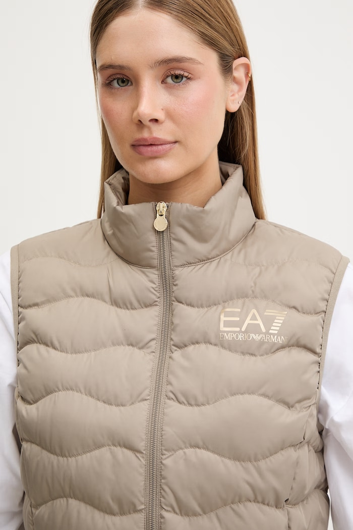 EA7 Emporio Armani vestă pentru femei bej TNF8Z.8NTQ08