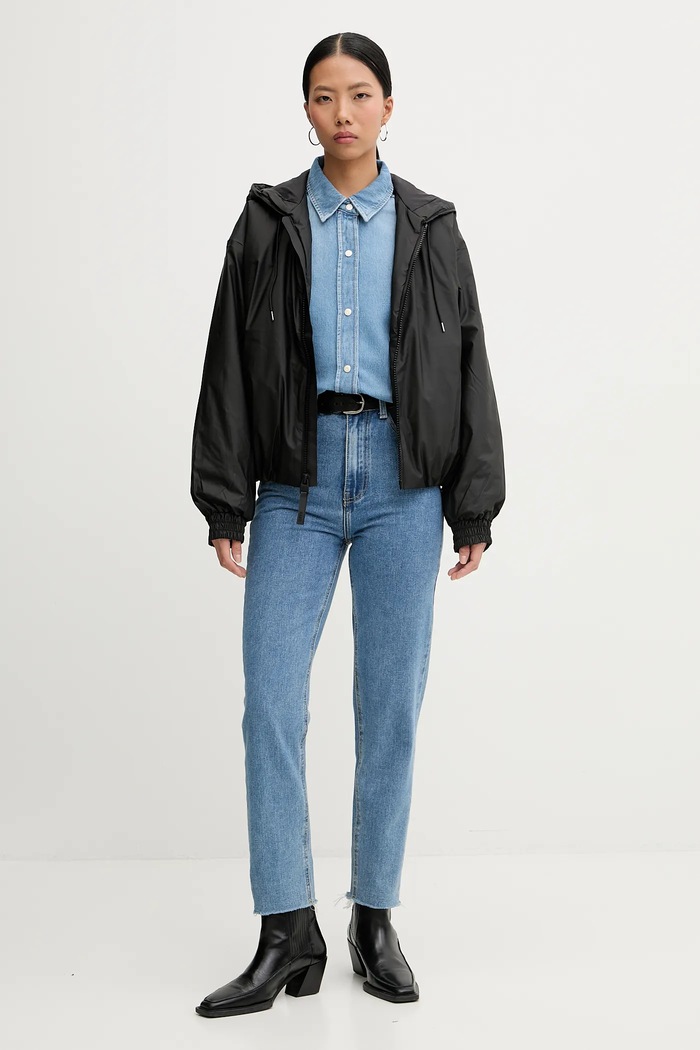 Μπουφάν Rains 17290 Lohja Bomber Jacket W3T1 17290.01 μαύρο SS26