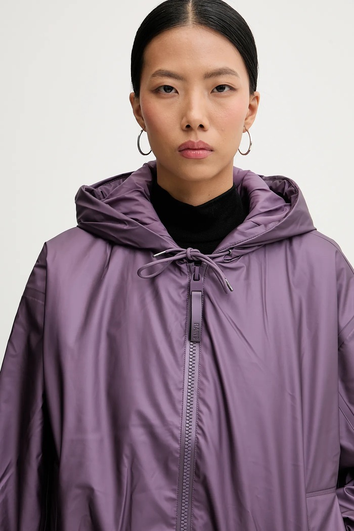 Nepromokavá bunda Rains 17290 Lohja Bomber Jacket W3T1 fialová 17290.143