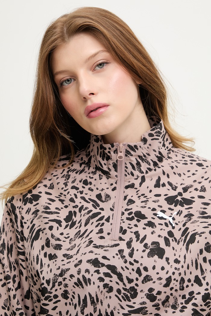 Puma mikina dámska Essential graphic animal hnedá 692465