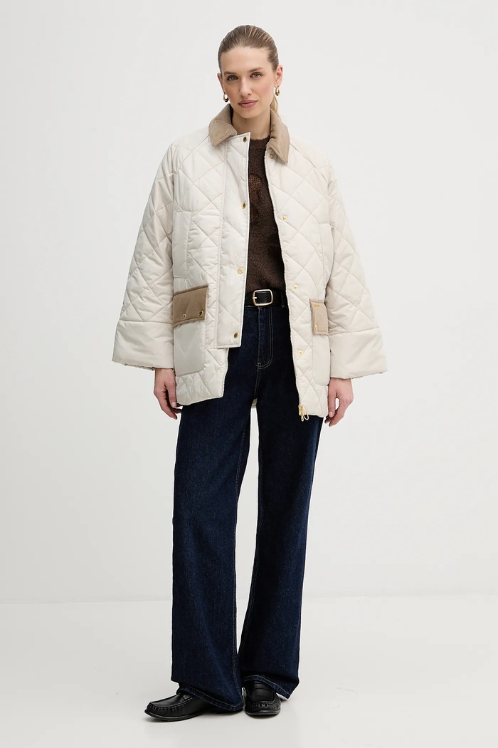 Barbour kurtka Aldburgh LQU1885 beżowy SS26