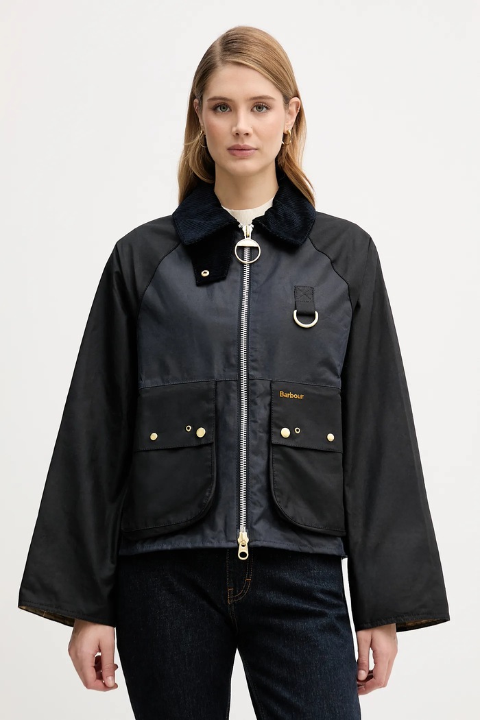 Barbour giacca in cotone Kearton non isolato blu navy LWX1518