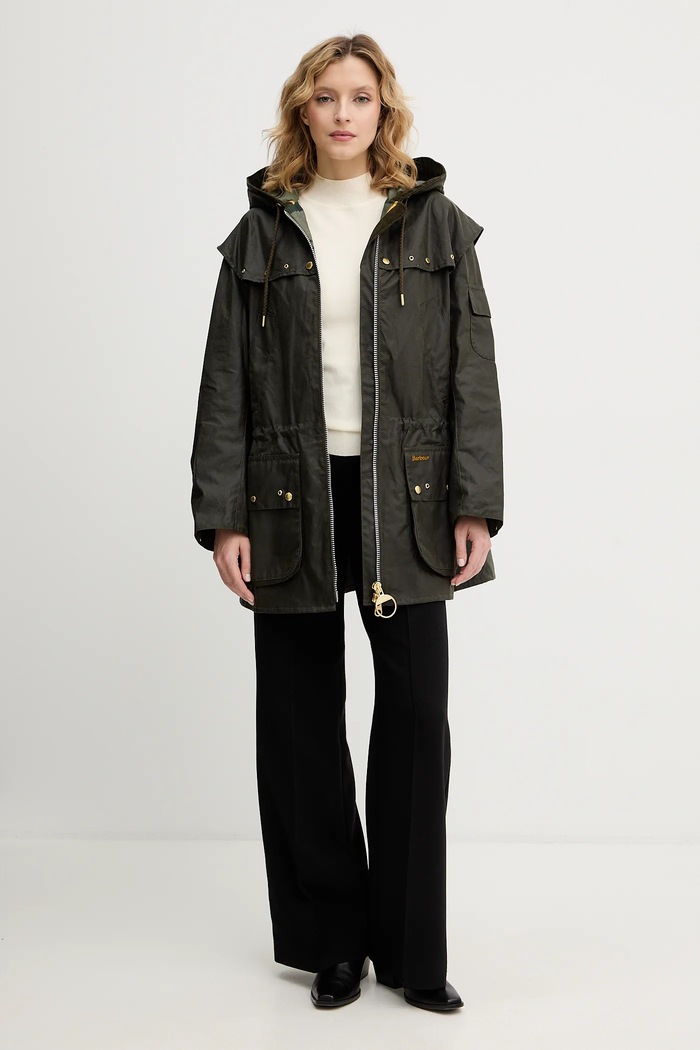 Бавовняна куртка Barbour Aberford LWX1520 зелений SS26