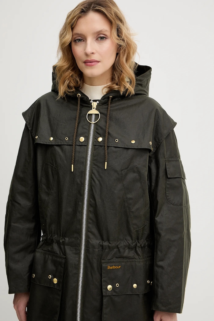 Бавовняна куртка Barbour Aberford зелений LWX1520