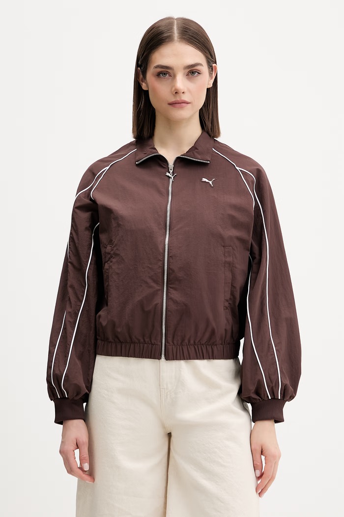 Puma dámska bunda Balloon Sleeve hnedá 634558