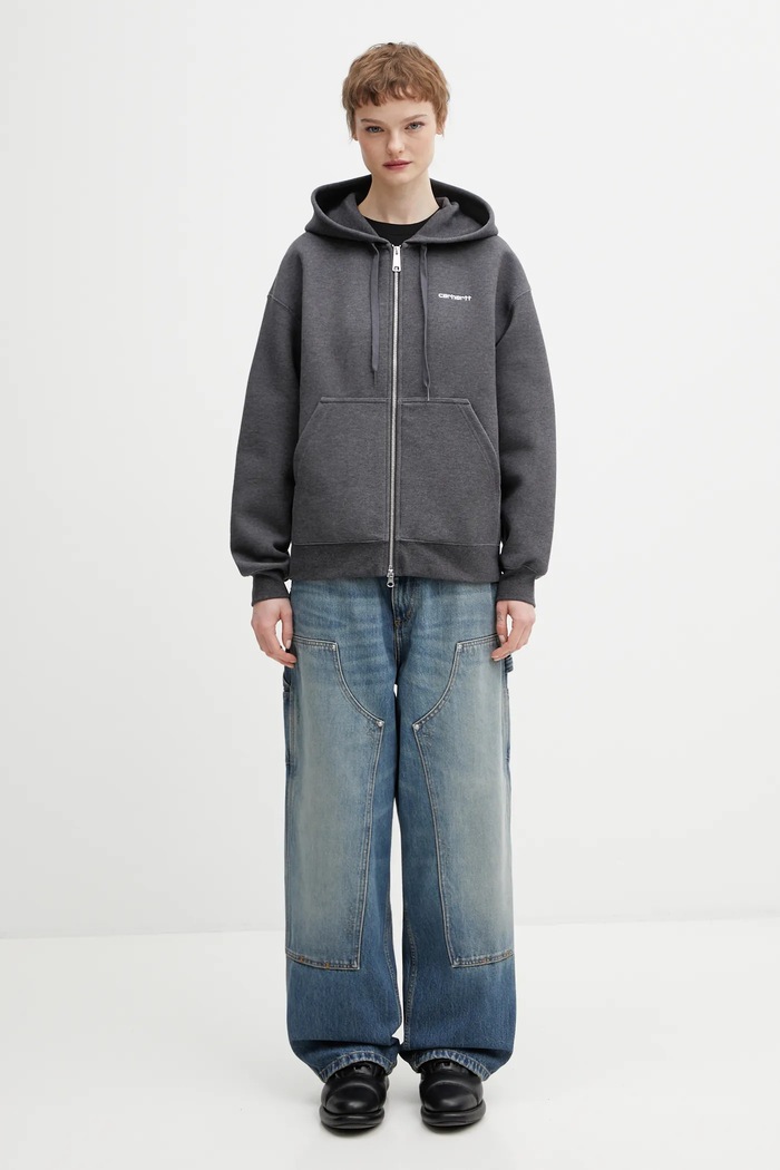 Dukserica Carhartt WIP W Hooded Alda Jacket I036028.0D2XX siva