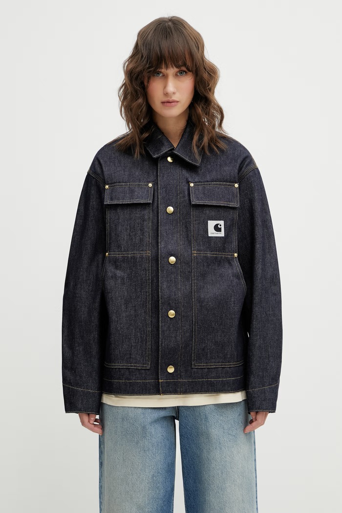 Τζιν μπουφάν Carhartt WIP W OG Arctic Jacket χωρίς μόνωση σκούρο μπλε I036316.101