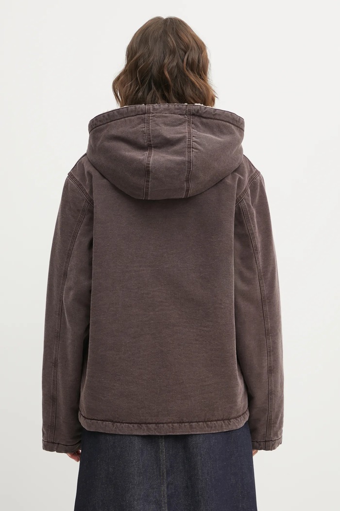 Одежда Джинсовая куртка Carhartt WIP W Hooded Mitch Jacket I036317.33H0J коричневый