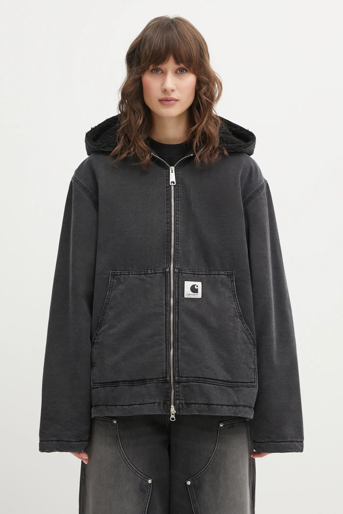Хлопковая куртка Carhartt WIP W Hooded Mitch Jacket остальные чёрный I036317.890J