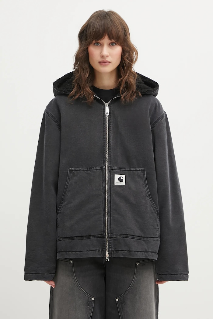 Хлопковая куртка Carhartt WIP W Hooded Mitch Jacket остальные чёрный I036317.890J