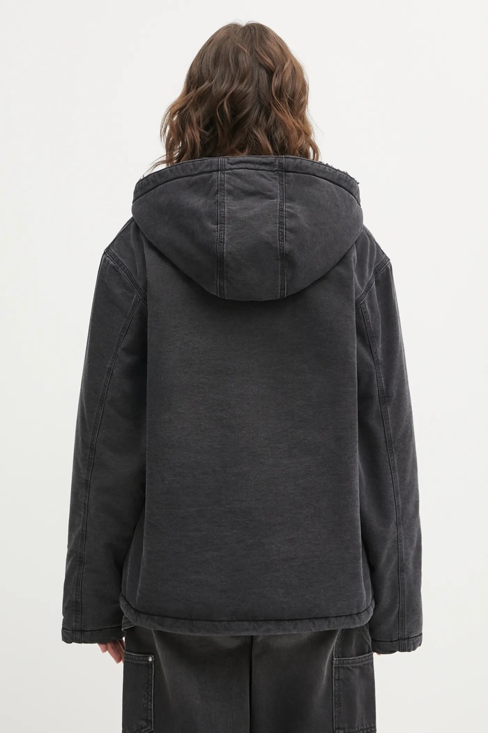 Одежда Хлопковая куртка Carhartt WIP W Hooded Mitch Jacket I036317.890J чёрный