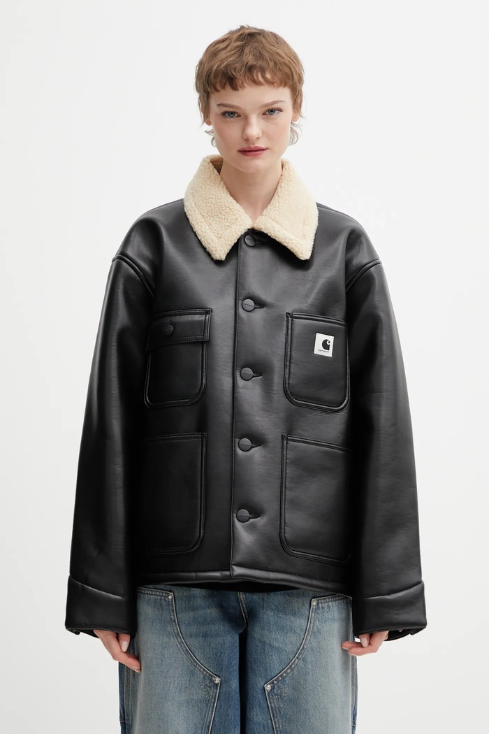Μπουφάν Carhartt WIP W Shepton OG Michigan Coat χωρίς μόνωση μαύρο I035975.1LMXX