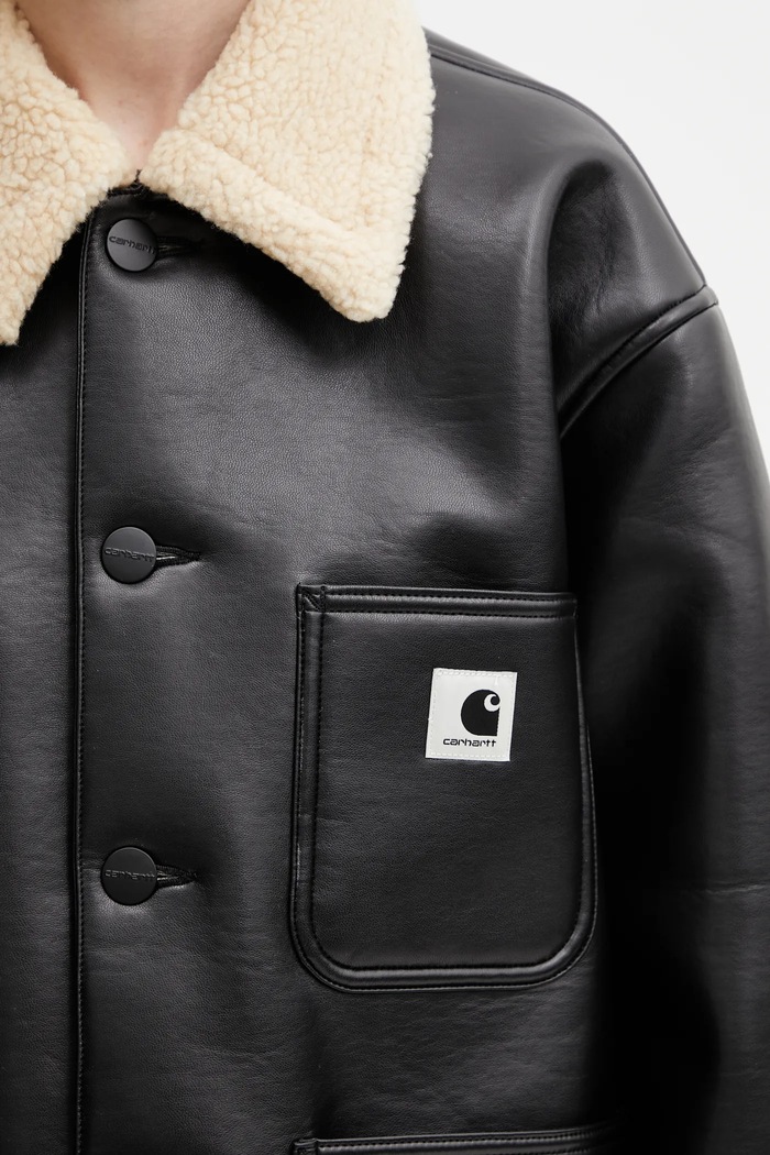 Μπουφάν Carhartt WIP W Shepton OG Michigan Coat μαύρο I035975.1LMXX