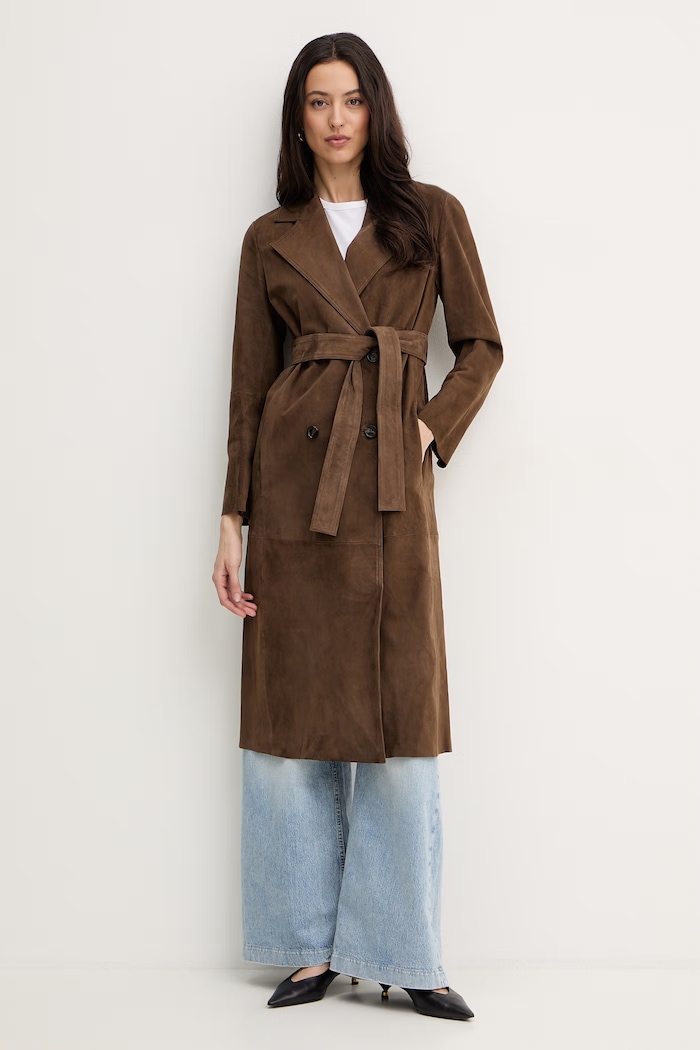 Marella cappotto di scamoscio OBLARE 2613441091200 marrone SS26