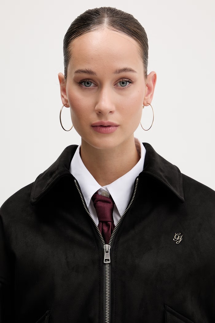 Jakna Guess Jeans crna W6RL36.WJ842