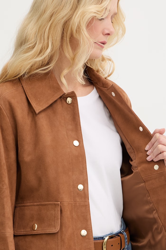 iBlues női velúrbőr rövid dzseki COSETTA 2617441031200